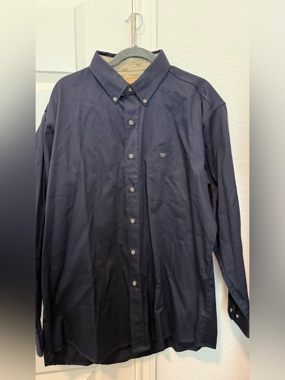 King Ranch Button-down  Men’s Shirt - Navy 100%cotton size XL